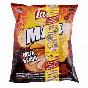 4690388003876 — Чипсы lays max mega бекон 80 гр.
