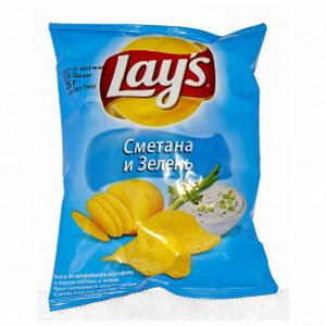 4690388004095 — Чипсы lays сметена и зелень 26 гр.