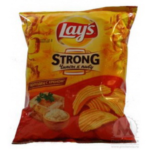 4690388010980 — Чипсы "lay`s strong" картофельные натуральные со вкусом холодца с хреном