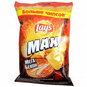 4690388012786 — Чипсы "Lays" Max Волнистые Бекон 35г