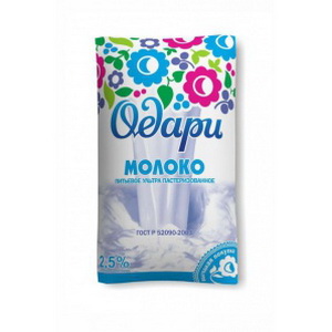 4699301485034 — Молоко "Одари" питьевое ультрапастеризованное 2,5% 0,9 л. 