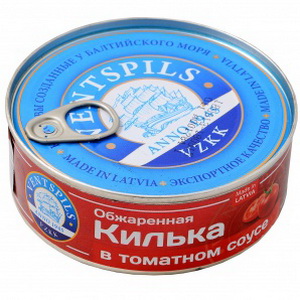 4751003922122 — Рыбная консерва "Ventspils" Килька обжаренная в т/с 240г