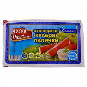 4770190038447 — Охлажденные крабовые палочки "Вичи" 220г