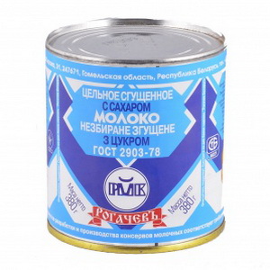 4810065002354 — Молоко цельн.сгущ. с сахар.ж-б"Рогачев"380г