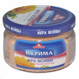 4810168003180 — Икрима Икра мойвы с копч. лосос. 180 г. Санта-Бремор 