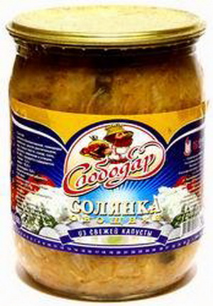 4810359000165 — Солянка овощная из свежей капусты "Слободар", 500 г