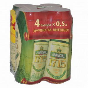 4820000452861 - Пиво Львовское 1715 жб 0.5 л МПАК 4 шт