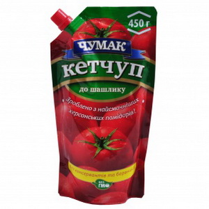 4820001357974 — Чумак Кетчуп "Лагідний" 450 г ( Док - пайк )