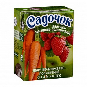 4820001444513 — Сок "Cадочек" яблоко морковка клубника