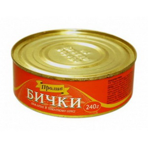 4820001960204 — Бычки "Пролив" обжареные в томатном соусе 240г