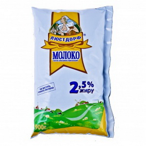 4820003482087 — Молоко "Люстдорф" 2,5% п/э 900г