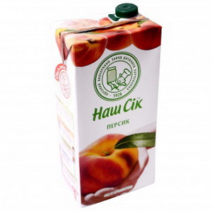 4820003689356 — Сік "Наш сок" Персик т/п 1. 93л