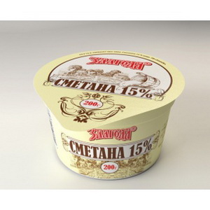 4820005423897 — Сметана "Злагода" 15% пл/ст 200гр