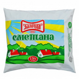 4820005423903 — Сметана "Злагода" 15% п/э 400г