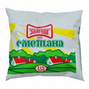 4820005426263 — Сметана 21% п/е 04кг злагода
