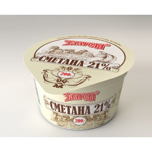4820005426270 — Сметана "Злагода" 21% пл/ст 200гр