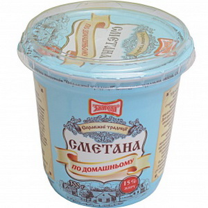 4820005426560 — Сметана по-домашньому  15%  ст. 300г.