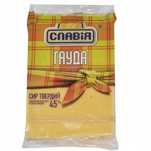 4820006531003 — Сыр "Славия" Гауда 45% кусок в/у 230г