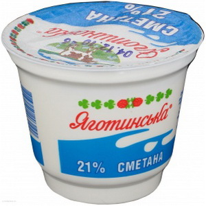 4820006531805 — Яготинська Сметана з печі 21% 300г