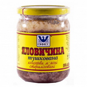 4820007992070 — Тушенка "Онисс" Говяжья с/б 460г