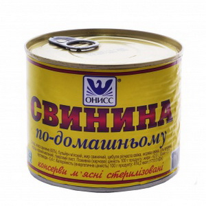 4820007992155 — Консервы Онисс Тушенка Свинина по домашнему ж/б 525г ключ
