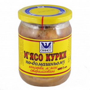 4820007992261 — Консервы "Онисс" мясо курицы по домашнему с/б 460 г
