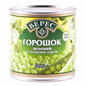 4820008092908 — Горошек "Верес" зеленый ж/б 420г