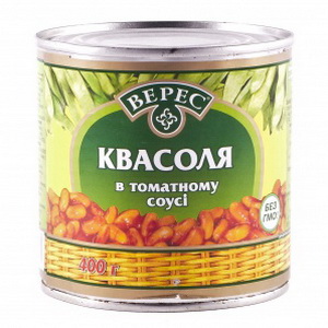 4820008094131 — Квасоля в томатному соусі Верес 400г.