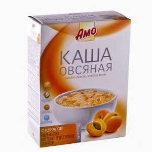 4820008124166 — Каша "амо" овсяная с курагой 200г
