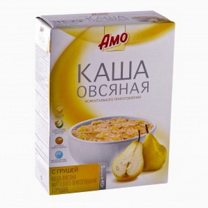 4820008124180 — Каша "амо" овсяная с грушей 200г