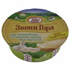 4820009350588 — "Звенигора сир" крем пл 64% 90г Кріп та Часник