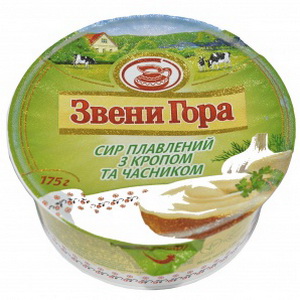 4820009352087 — Сыр плавленый "Звенигора" Укроп+чеснок пл/ст 175г
