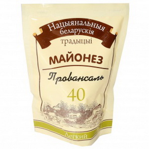 4820015712516 — Майонез "Белорусская Национальная Традиция"  Легкий  40% д/п 180г