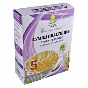 4820015730596 — Хлопья "Терра" смесь 5 злаков
