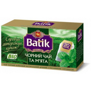 4820015835765 — Чай "Batik" BIO черный с мятой 20пак