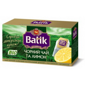 4820015835789 — Чай "Batik" BIO черный с лимоном 20пак