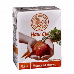 4820016250628 — Напій "Наш Сік" 0, 2 л в асорт.