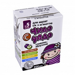 4820016251700 — Сок "Чудо чадо" сливово-яблочный с мякотью с 5 месяцев