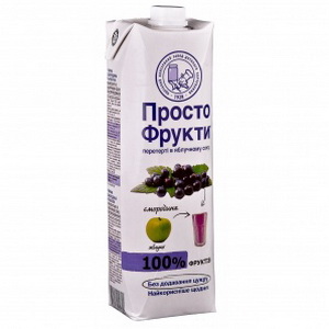4820016252844 — Сок "Просто Фрукты" смородина-яблоко