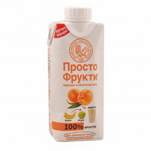 4820016253032 — Сок "Просто фрукты" Персик+банан+яблоко т/п 0.33л