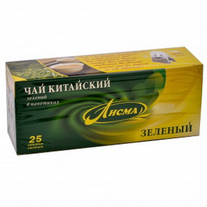 4820018731521 — Чай "Лисма" Китайский зеленый с/н 25 пакетиков