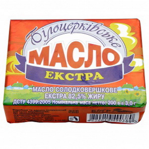 4820019490380 — Масло сл.-слив. экстра 82,5% белоцерковское 200г
