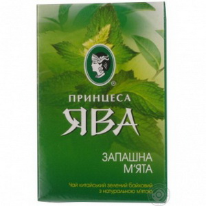 4820022861115 — Чай "принцесса ява" зеленый / мята 90г
