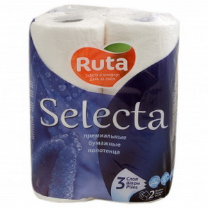 4820023744516 — Бумажные полотенца "Рута" Selecta 2шт.