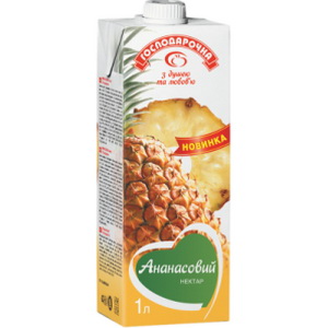 4820024796392 — Сок "Господарочка" Ананас нектар т/п клапан 1л