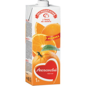 4820024796408 — Сок "Господарочка" Апельсин нектар т/п клапан 1л