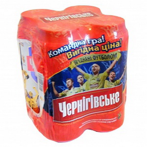 4820034921135 — Пиво "Черниговское" Светлое Мультипак ж/б 0.5л*4шт