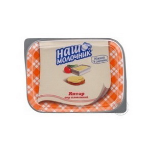 4820038140242 — Сыр плавленый "Наш молочник" Янтарь пл/ст 180г