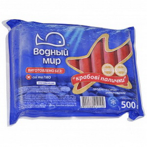 4820038300080 — Крабовые палочки "Водный Мир" (замороженные) 500г