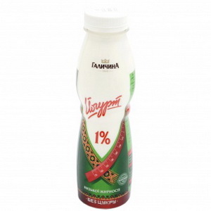 4820038491146 — Йогурт "Галичина" Без сахара 1% пл/бут 400г